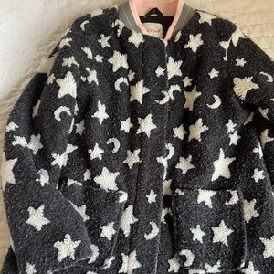 Girls Cat & Jack Gray and White Stars Coat